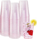 DaYammi 100 Pack 10oz Pink Plastic Cups, Premium Disposable Rose Gold Glitter by DaYammiwillaccompanyyou