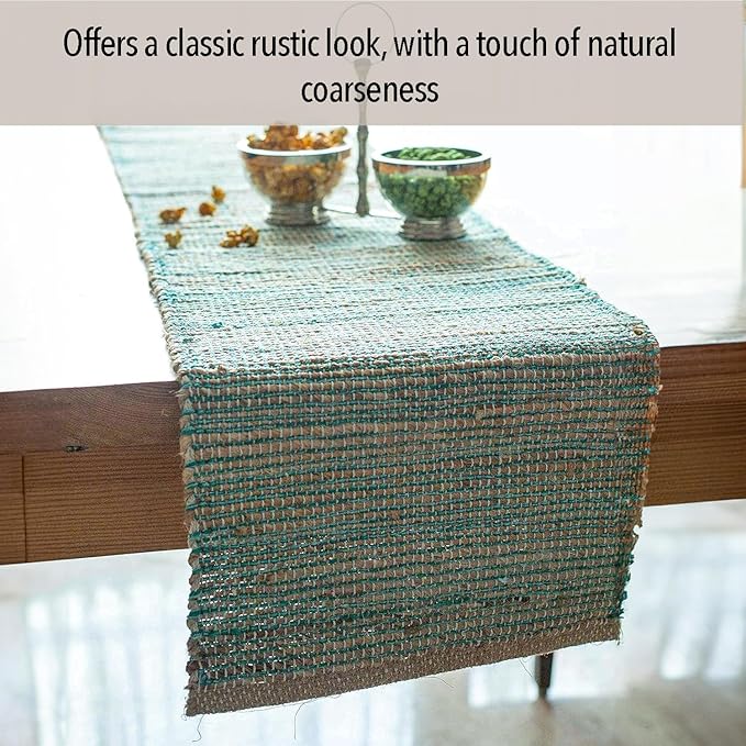 Chardin home Natural Jute Table Runner 13x90 Inch – Vintage Boho Rustic Table - Image 5