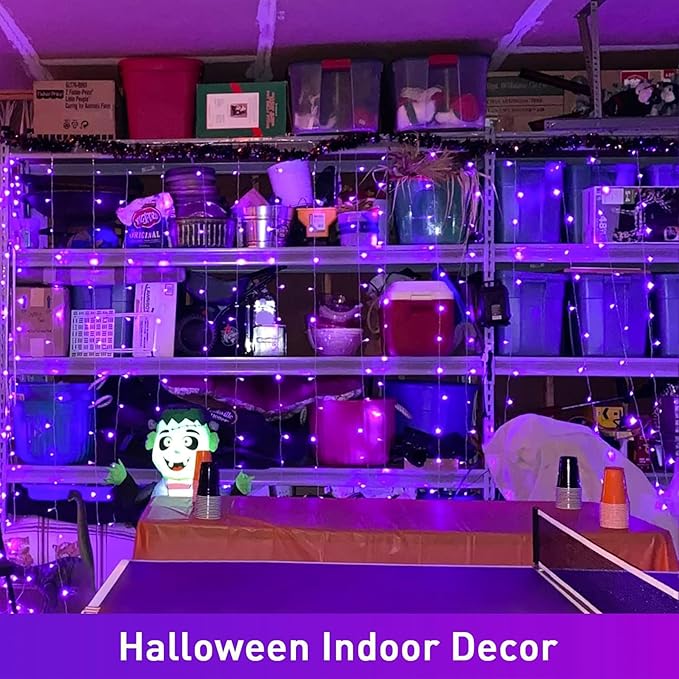 JMEXSUSS 300LED Purple Halloween Lights - Image 6