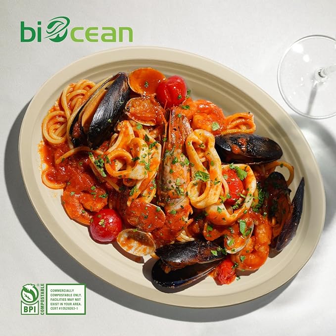 12.5 Inch Compostable Oval Plates - Image 6