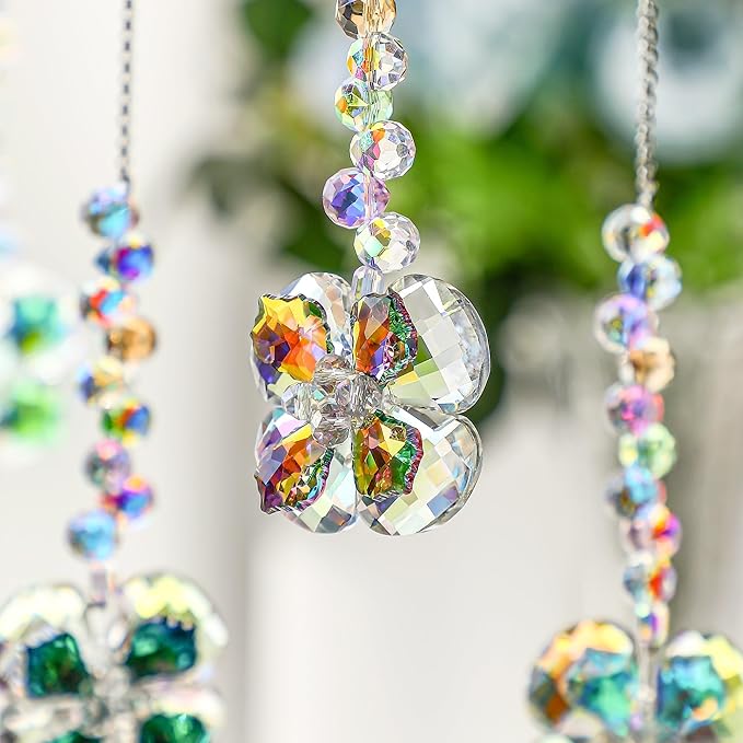 HDCRYSTALGIFTS 4pcs Four Leaf Clover Sun Catchers - Image 7