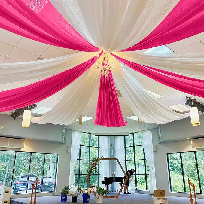 MODFUNS Hot Pink Ceiling Drapes - Image 2