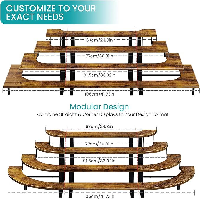 ELITEROO Cupcake Display Stand, 4 Tier Wooden Dessert Stand, Cookie Treat Stands - Image 5