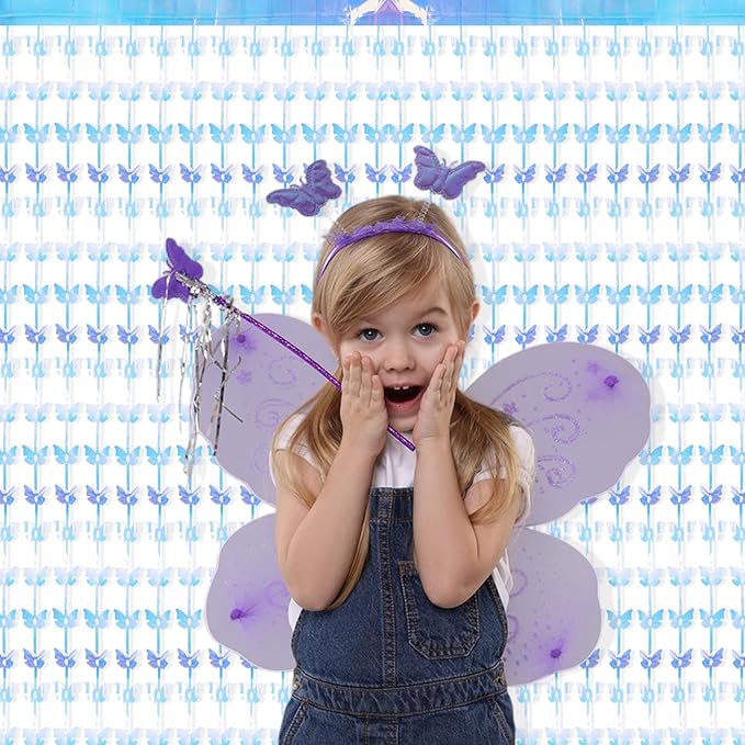 BRAVESHINE Iridescent Hanging Butterfly Foil Fringe Curtain - Image 5