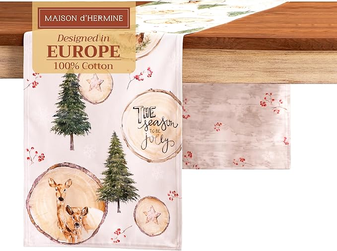 Maison d' Hermine Table Runner 100% Cotton Double Layer Table Runners 108 by MaisondHermine
