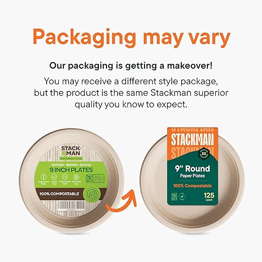 100% Compostable Paper Plates 9 Inch Heavy-Duty Dinner Plates - Image 6