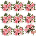8 Bundles Artificial Peonies Flowers Boho Faux Flowers Arrangements Artificial by Yuxung