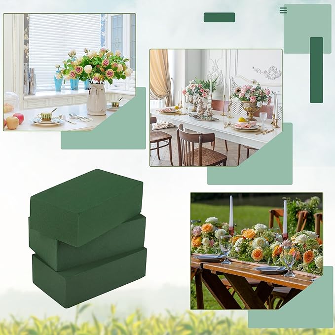 48 Packs Floral Foam Blocks Wet & Dry Floral Foam Bricks 5.5x3.1x1.8 Inch - Image 7