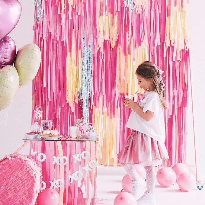 PartyWoo Crepe Paper Streamers 4 Rolls 328ft, Pack of Hot Pink Crepe Paper - Image 4