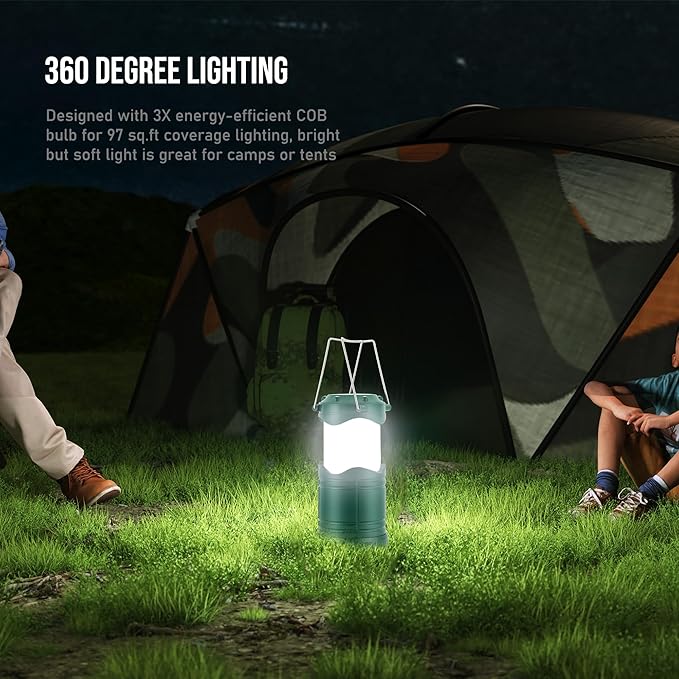 Lichamp LED Camping Lantern, 4 Pack Battery Powered Flashlight - Image 3