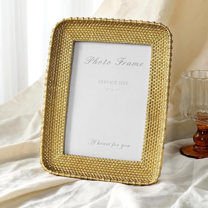 Cuspin Vintage Gold 5x7 Picture Frame, Retro Design Home Decor - Image 3