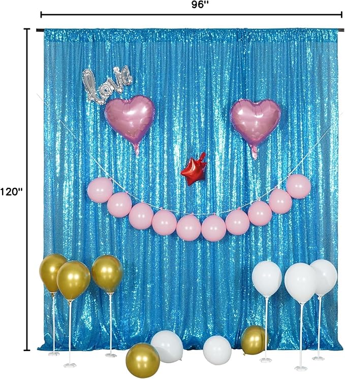 Poise3EHome 8FT x 10FT Sequin Photography Backdrop Curtain - Image 8