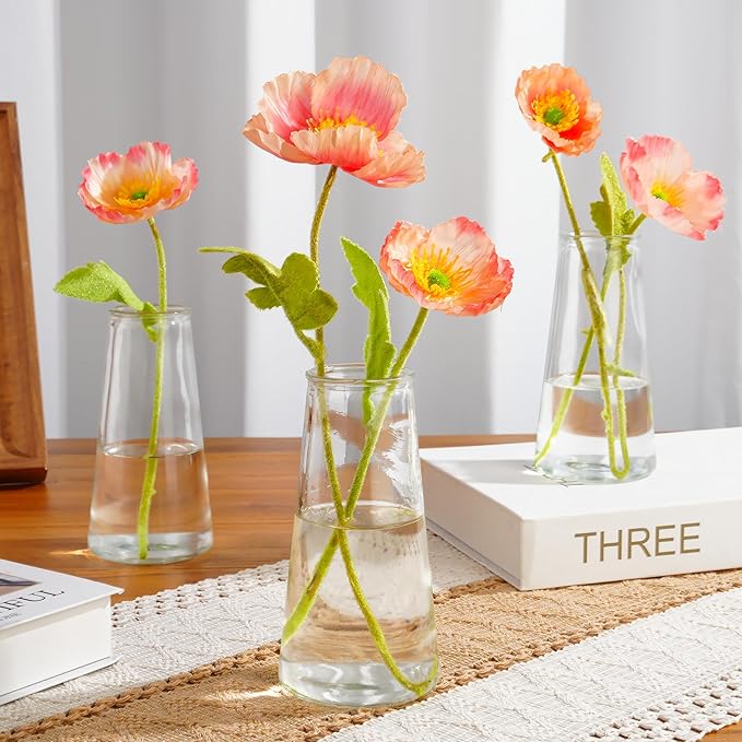 Glass Bud Vases for Centerpieces, Small Flower Vase in Bulk Set of 10, Modern - Image 3