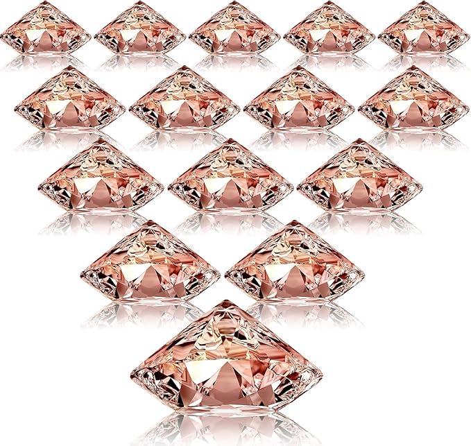 Boao 24 Pack Diamond Place Card Holders Acrylic Table Number Holder Card Stands by Boao