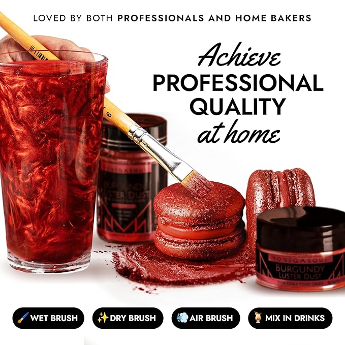 MONÉGASQUE Red Edible Glitter for Drinks 7g – Red Edible Glitter for Cakes & - Image 3