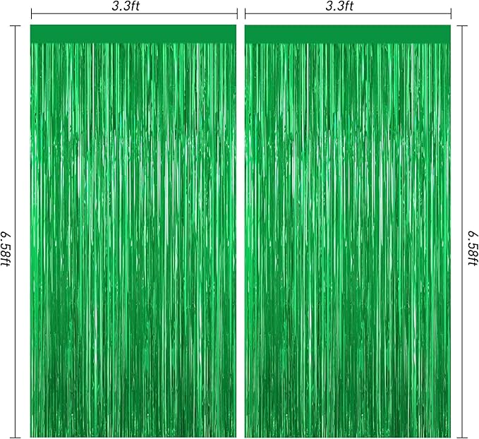 Green Foil Curtain Backdrop - Image 2