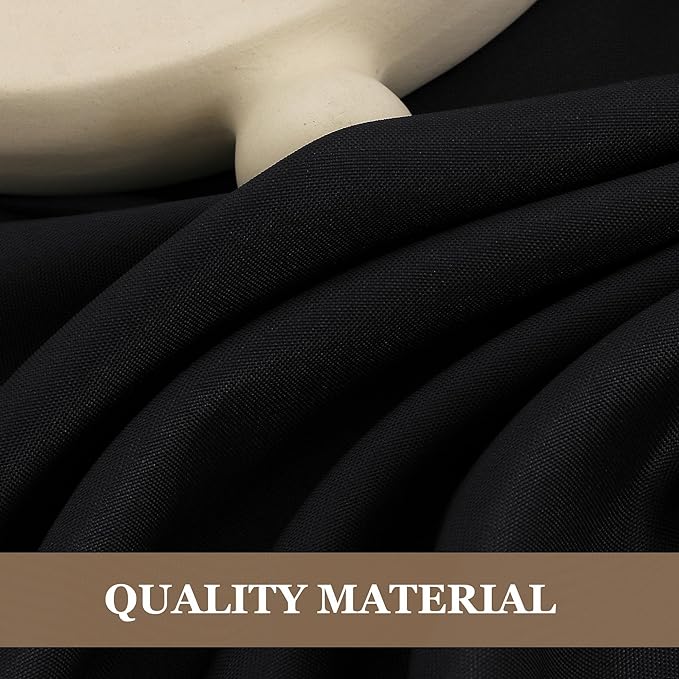 Fitable 8 Pack Black Table Cloths 120 Inch Round - Image 3