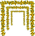 Uieke 3 Pack 7.5ft/Pcs Artificial Sunflower Garland Hanging Sunflower Vines by Uieke
