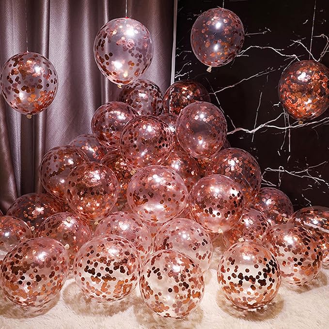Rose Gold Foil Confetti, Round Dots Glitter Table Confetti, Sparkling - Image 4