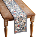 patdrea Designer Blue Cottage Rustic Floral Patterned Linen Table Runner 71 by Welcometopatdrea