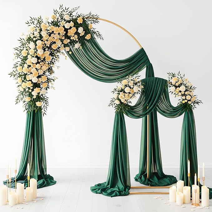 Wedding Arch Draping Fabric 29" x 19Ft Sheer Drapes by IONTACH