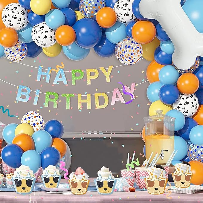 Cartoon Blue Dog Cupcake Wrappers 20pcs Dog Family Cupcake Liners Baking Cups - Image 4