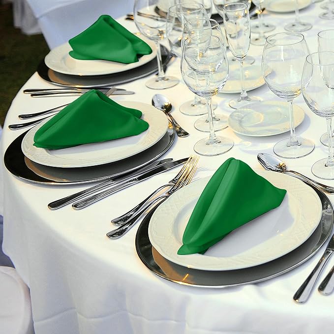 ANECO 12 Pieces Satin Napkins Soft Dinner Napkins Square Table Napkins 17 x 17 - Image 6