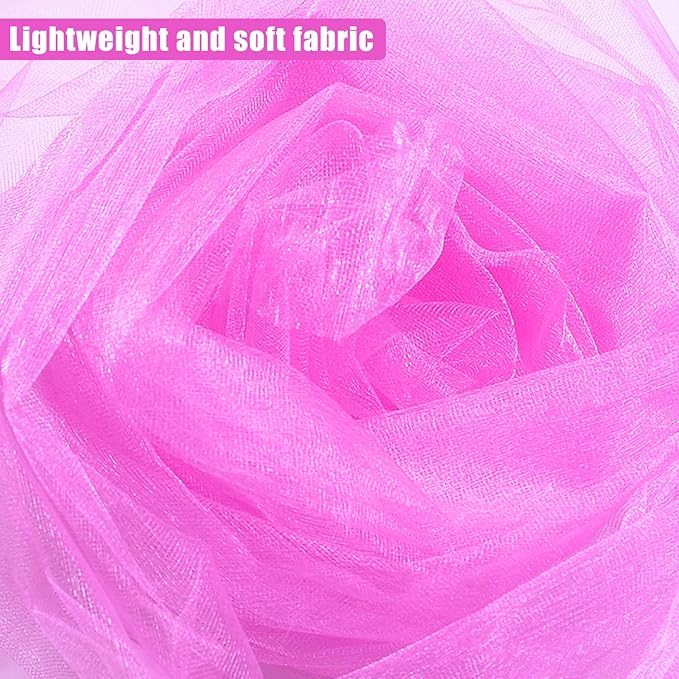 Crystal Organza Tulle Sheer Fabric Backdrop Curtains - Image 2