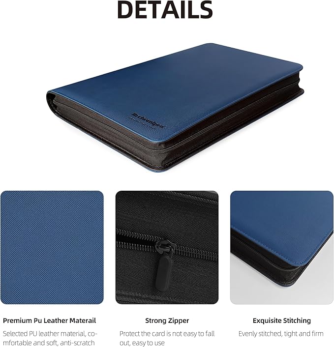 16 Pockets Premium Card Binder 1024 Cards Trading Card Binders Side Load Card - Image 3