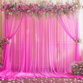 20ft X 10ft Hot Pink Tulle Backdrop Curtain by Partisky
