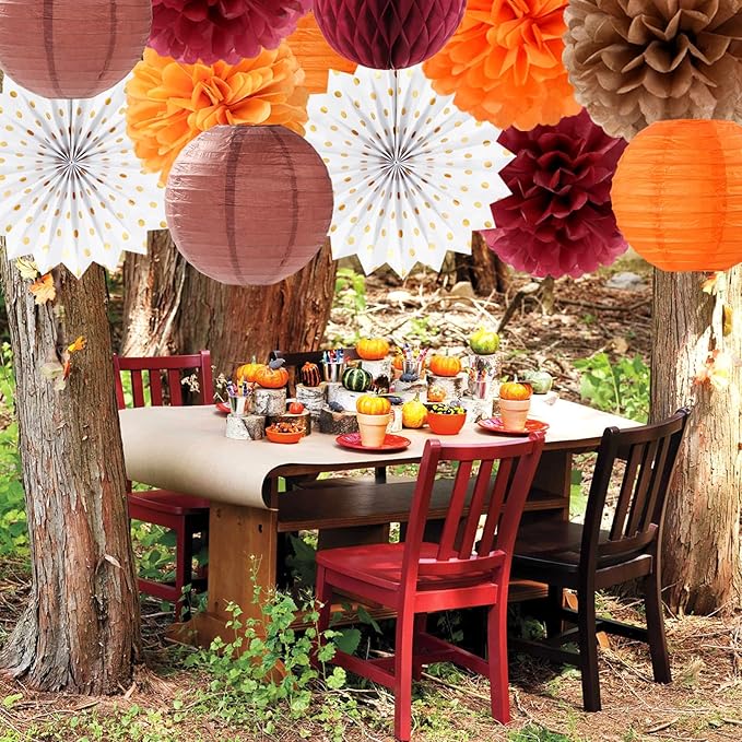 Fall Boho Baby-Shower Party-Decorations Streamers-Lanterns - Image 7
