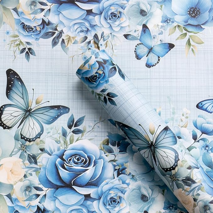 WRAPAHOLIC Kraft Floral Wrapping Paper by WRAPAHOLIC