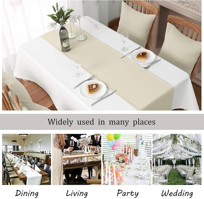 DUALIFE 2 Pack Table Runner 14 x 72 Inch Long Table Cloth Table Runners - Image 7