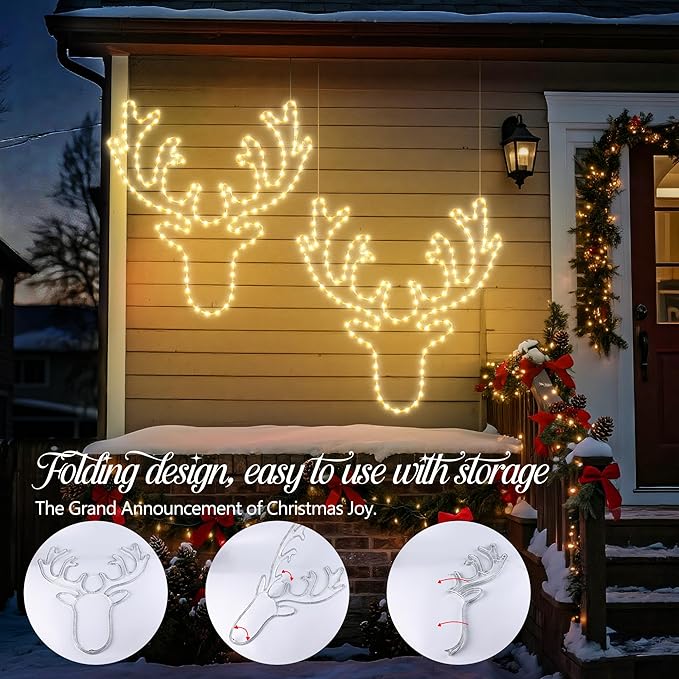 Christmas 32'' Large Reindeer Lights Decoration - Image 4
