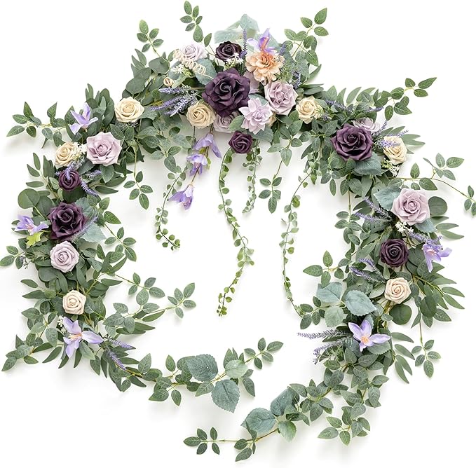 Ling's Moment 9FT Eucalyptus and Willow Leaf Garland by LingsMoment