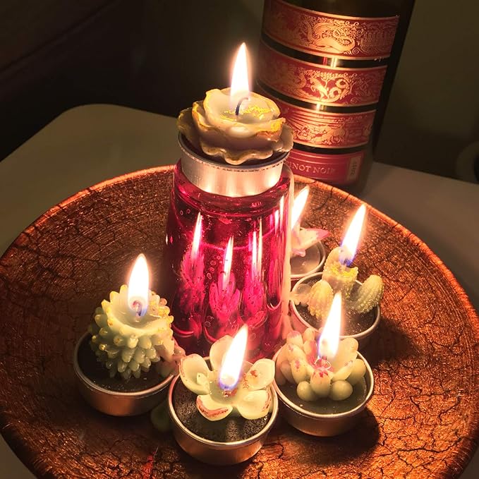 GIFTEXPRESS 18 Pcs Succulent Cactus Candles No Repeat Style, Delicate Smokeless - Image 6