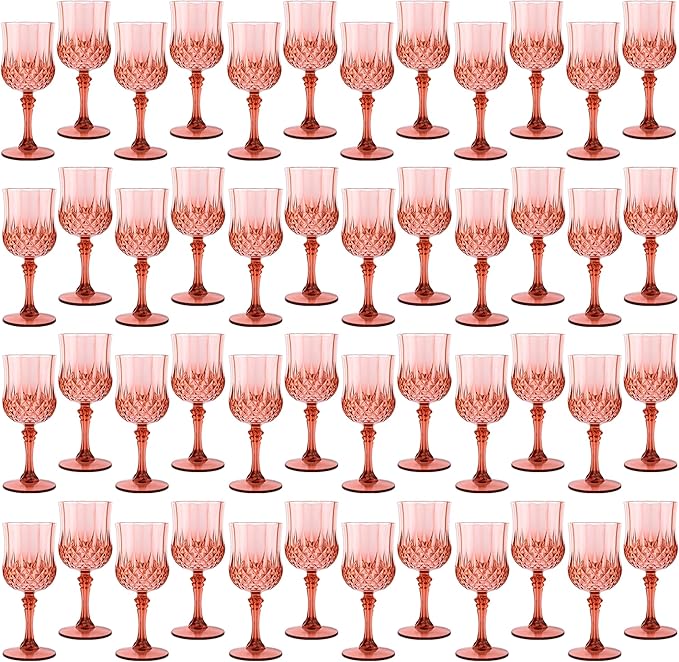 Plastic Wine Glasses，Plastic Goblets Vintage Style Cordial Drinking Glasses by LEYIQUCHAMPAGNEWINEGLASSES