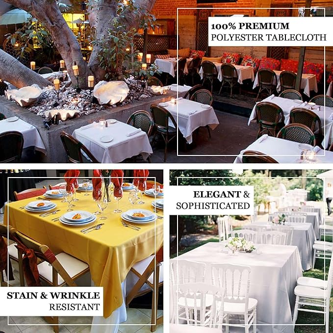Efavormart 90" Square Polyester Table Overlay - Image 4