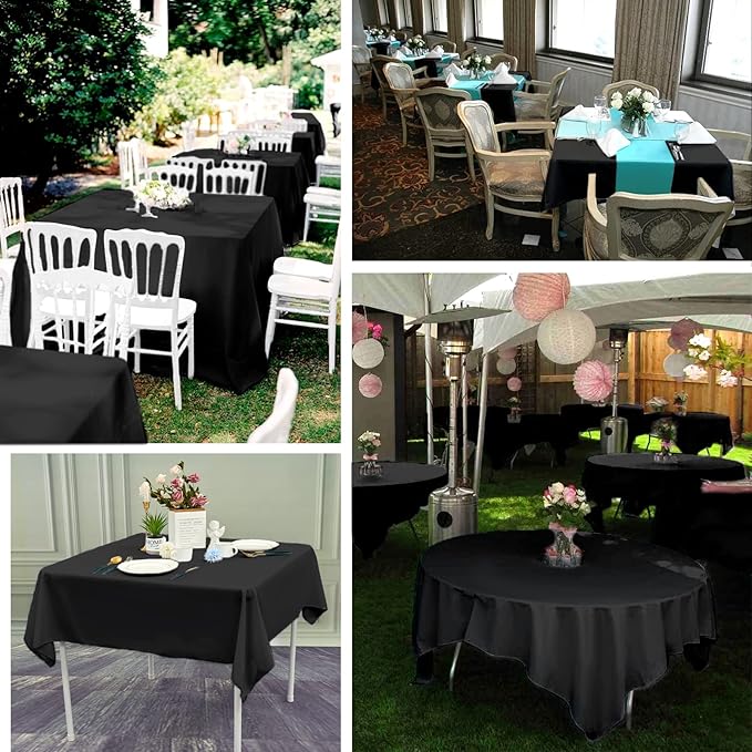 6 Pack Black Square Tablecloths - Image 7