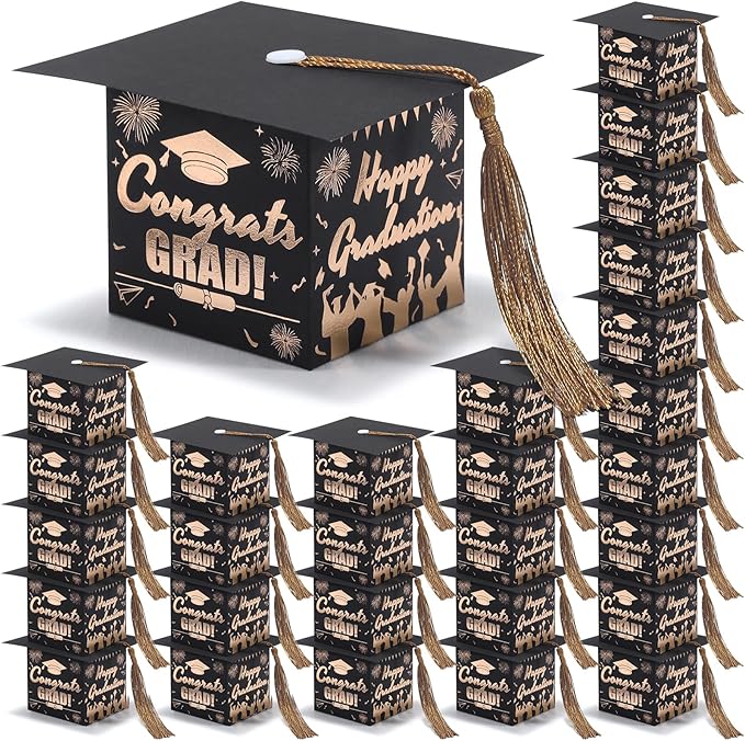 COTOPHER 36 Pack Mini Graduation Cap Gift Boxes by COTOPHER