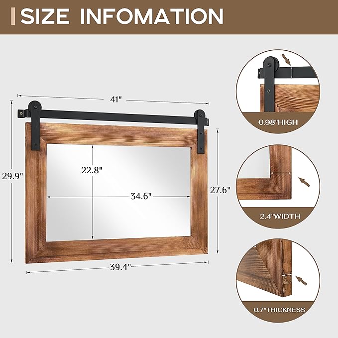 COGOOD Farmhouse Bathroom Mirror - Image 5