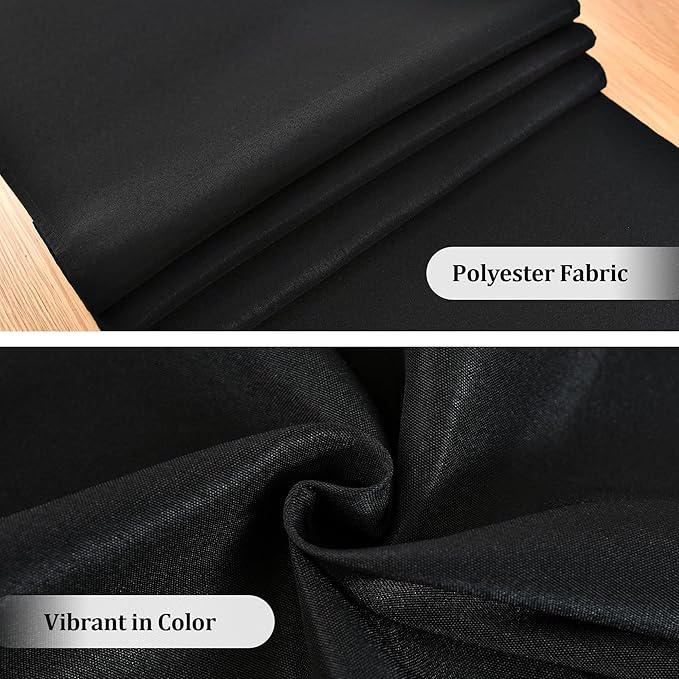 Farmhouse Black Table Runner Dining Table Runners 90 Inches Long Coffee Table - Image 4
