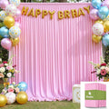 20ftx10ft Wrinkle Free Pink Backdrop Curtain by CO-AVE
