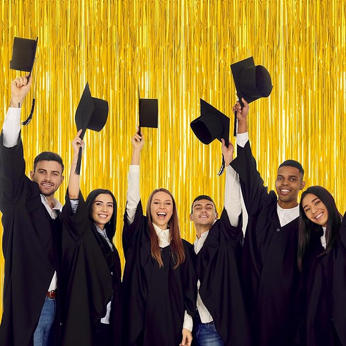 8 Pack 2025 Graduation Party Decorations, 3.28 FT x 7.05 FT Gold Backdrop - Image 6