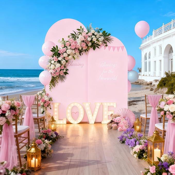 6FT Pink Arch Backdrop Cover - Image 5