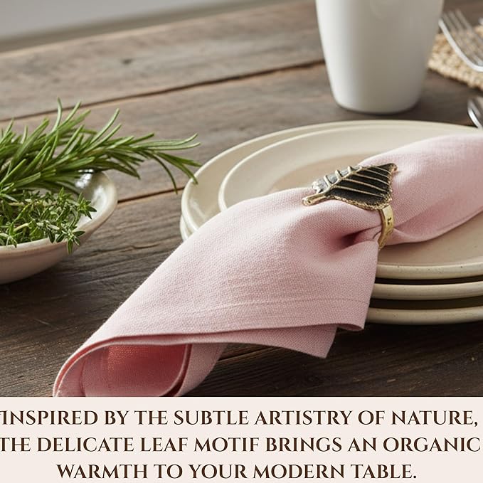 Set of 12 Rooster Napkin Rings for Farmhouse Decor | Premium Metal Leaf - Image 6