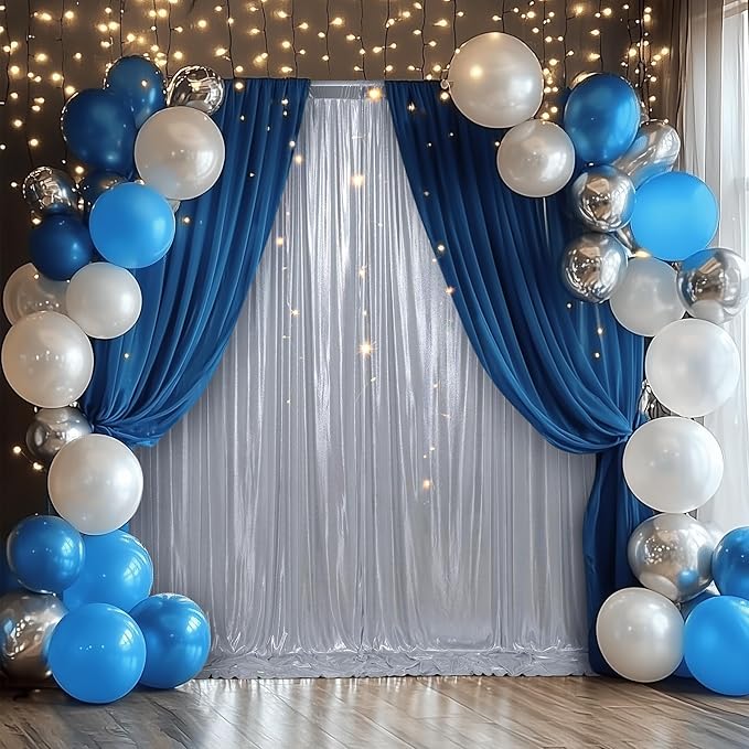 Outpain Thick 20 ft x 10 ft Silver Sequin Backdrop Curtain - Image 7