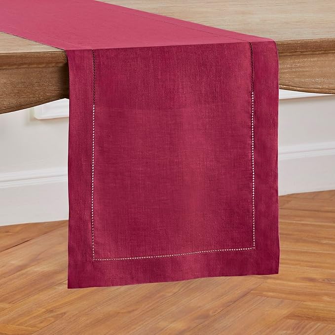 Solino Home Linen Beet Table Runner 108 Inches Long - Image 2