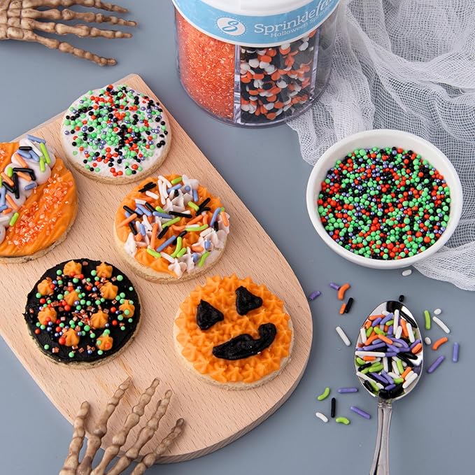 Sweets Indeed Halloween 6-Cell Sprinkle Jar – 6 Variety Sprinkle Compartments | - Image 5