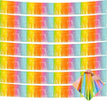 10 Pack 10 Feet Foil Fringe Garland Metallic Tinsel Streamers Banner Wall by AIKENLIN